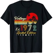 LIMITED Est Vintage 1972 Limited Edition 50th Birthday 50 Year Old T-Shirt S-5XL