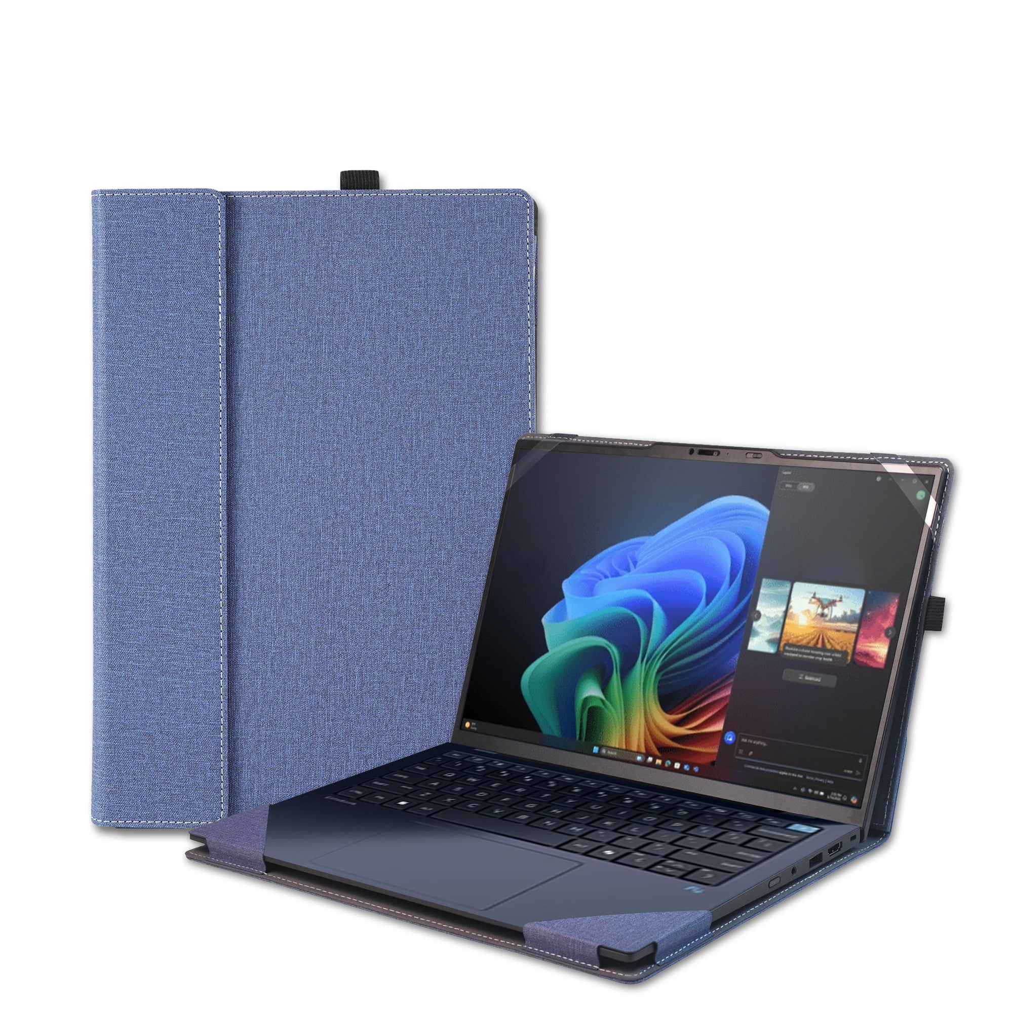 LIMIYUE 14 inch Laptop Cover Case for HP EliteBook Ultra G1i /G1q /G1q8 & for 14'' EliteBook X G1a Notebook AI PC Sleeve,PU Leather Protective Bag with Foldable Cooling Bracket