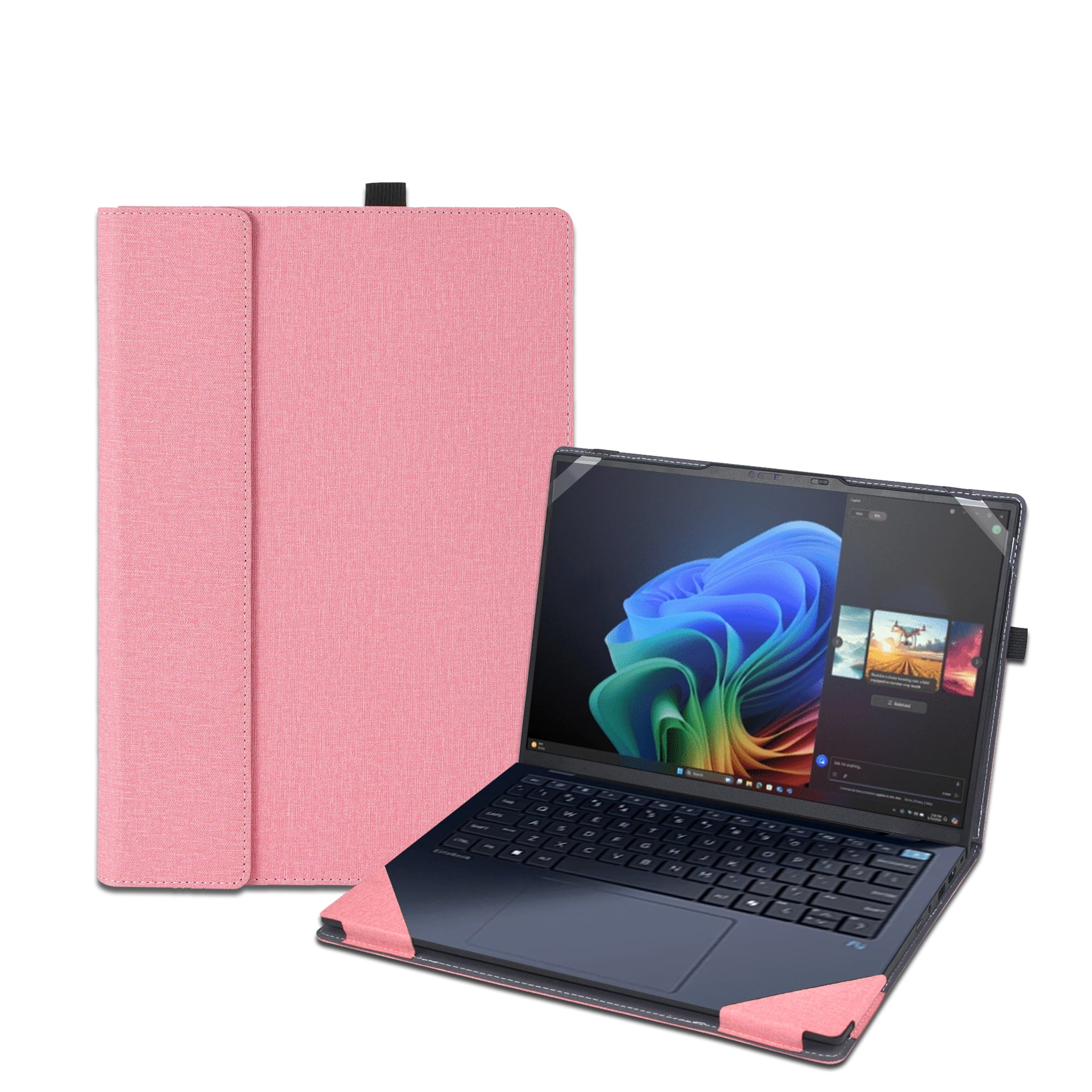 LIMIYUE 14 inch Laptop Cover Case for HP EliteBook Ultra G1i /G1q /G1q8 & for 14'' EliteBook X G1a Notebook AI PC Sleeve,PU Leather Protective Bag with Foldable Cooling Bracket
