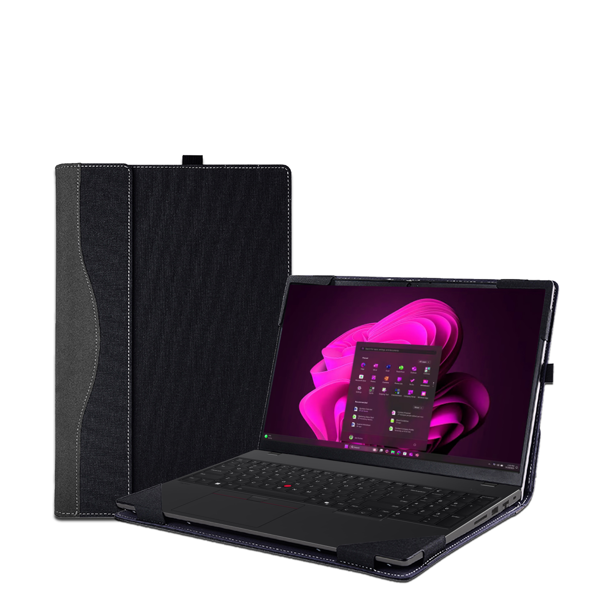 Housse Pour Ordinateur Portable Lenovo V15 G4 - Protection En Cuir Synthétique, Couleur Rouge