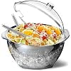 LIMOEASY Iced Salad Bowl, 4.5 Qt Large Chilled Serving Bowl with Lid for Parties, Ice Bowls to Keep Veggie, Fruit, Potato, Pasta Salad Cold, Unique Gift for Women