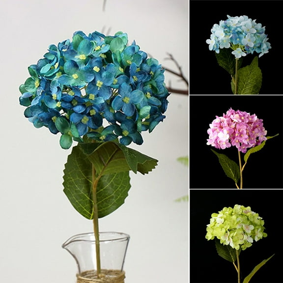 LINASHI 1 Bunch Wedding Artificial Silk Hydrangea Posy Flower Bouquet Home Party Decor