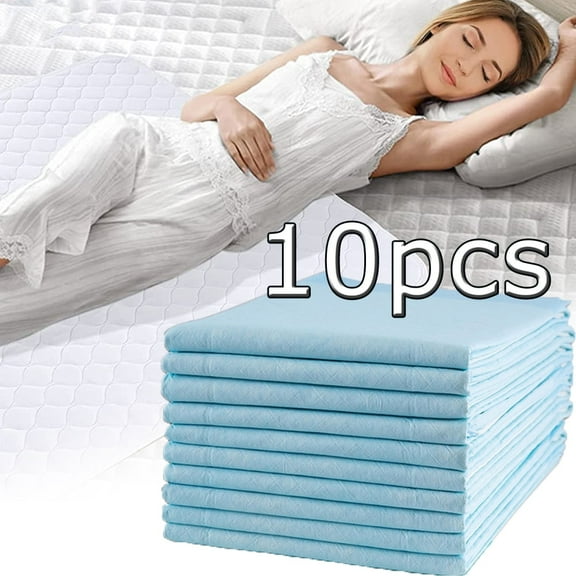 LINASHI 10Pcs Waterproof Reusable Incontinence Bed Pads Care Mat for Adults, Kids and Pets