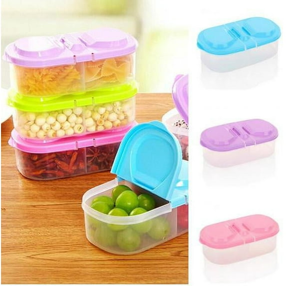 LINASHI 2PCS Food Storage Box Small Plastic Containers with Lids, Storage Box Kitchen Container Plastic Case