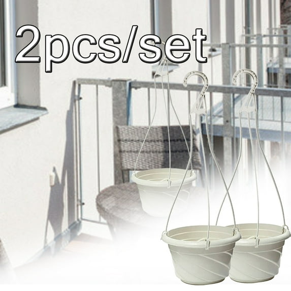 LINASHI 2pcs Plant Hangers Outdoor Hanging Planter Basket Decorative Flower Pot Holder for Indoor Outdoor Home Decor