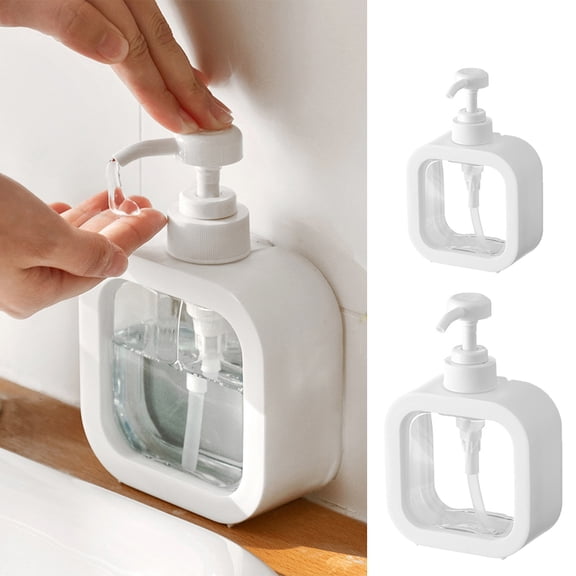 LINASHI 300/500ML Pump Bottle, Refillable Plastic Empty Lotion Soap Dispenser Liquid Container for Shampoo Wash for Makeup