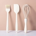 thumbnail image 1 of LINASHI 3pcs Egg Whisk Silicone Spatula Oil Brush Set, Heat Resistant BPA Free Nonstick Rubber Kitchen Utensil for Baking, Cooking, 1 of 8