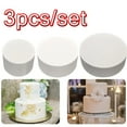 thumbnail image 1 of LINASHI 3pcs/set 4/6/8inch Round Foam Cake Dummy Flower Decor Practice Model for Decorating, 1 of 8