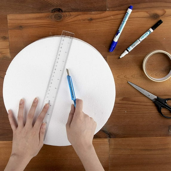 LINASHI 4/6/8inch Foam Circle Polystyrene Foam Disc, Round Craft Foam for Cake Dummy, Modeling, DIY Arts, Floral Arrangement