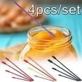 thumbnail image 1 of LINASHI 4pcs Mini Silicone Spatula Set Makeup Spatula Small Rubber Spatula for Thin Jar Skinny Openings Bottles Sampling Tools, 1 of 5