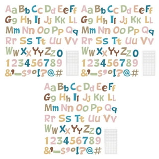 Waroomhouse Bulletin Board Decorative Paper Alphabet Board Letters Bulletin  Board Paper Set Colorful Alphabet Letters Numbers Cutouts for Home School  Office 