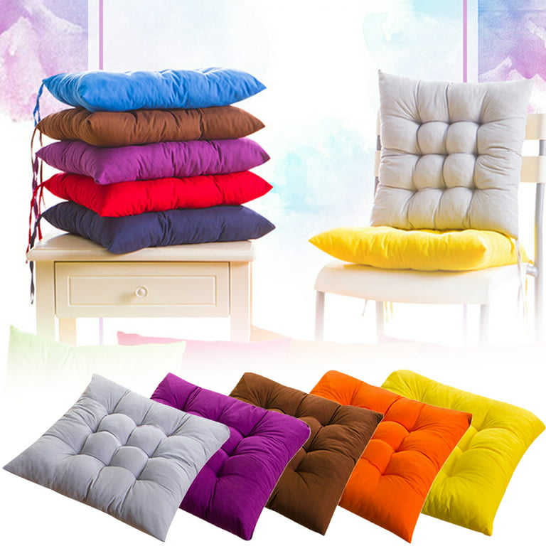 Linashi Chair Pad Seat Cushion Comfort Softness Tie On Non Skid Backing For Dining Room Office Com
