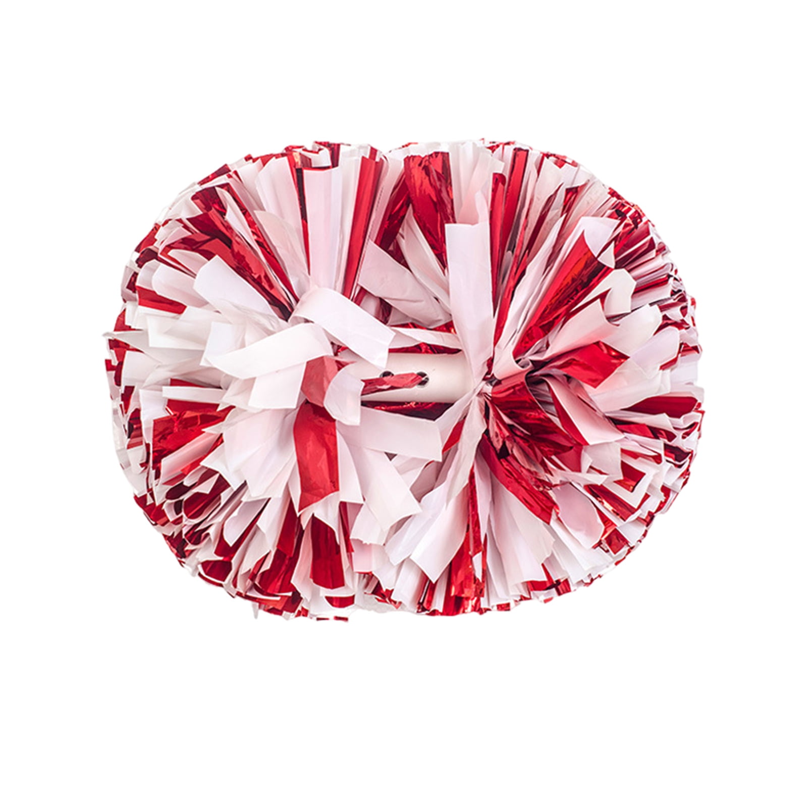 6-Piece Cheerleading Pom Poms With Handles – Metallic Shiny, Purple/Blue/Pink, 30cm Long, For Sports, Performances, And Parties
