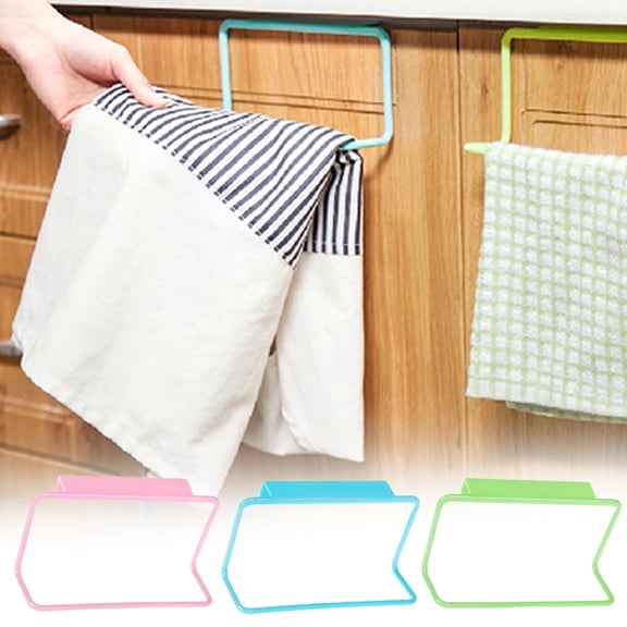 LINASHI Door Tea Towel Holder Rack Rail Cupboard Hanging Bar Hook for Kitchen Home