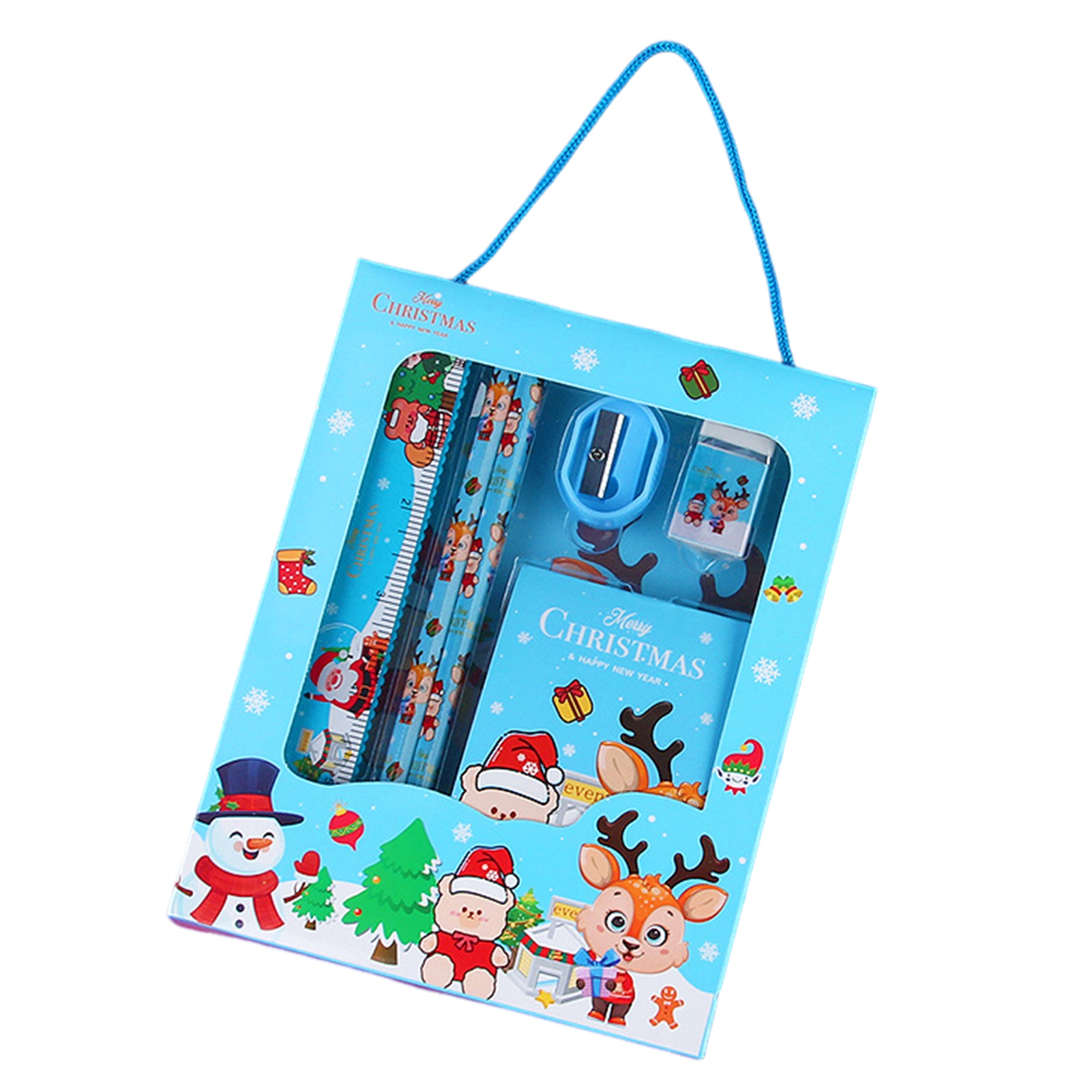 LINASHI Durable Eraser for Longlasting Use Christmas Stationery Set
