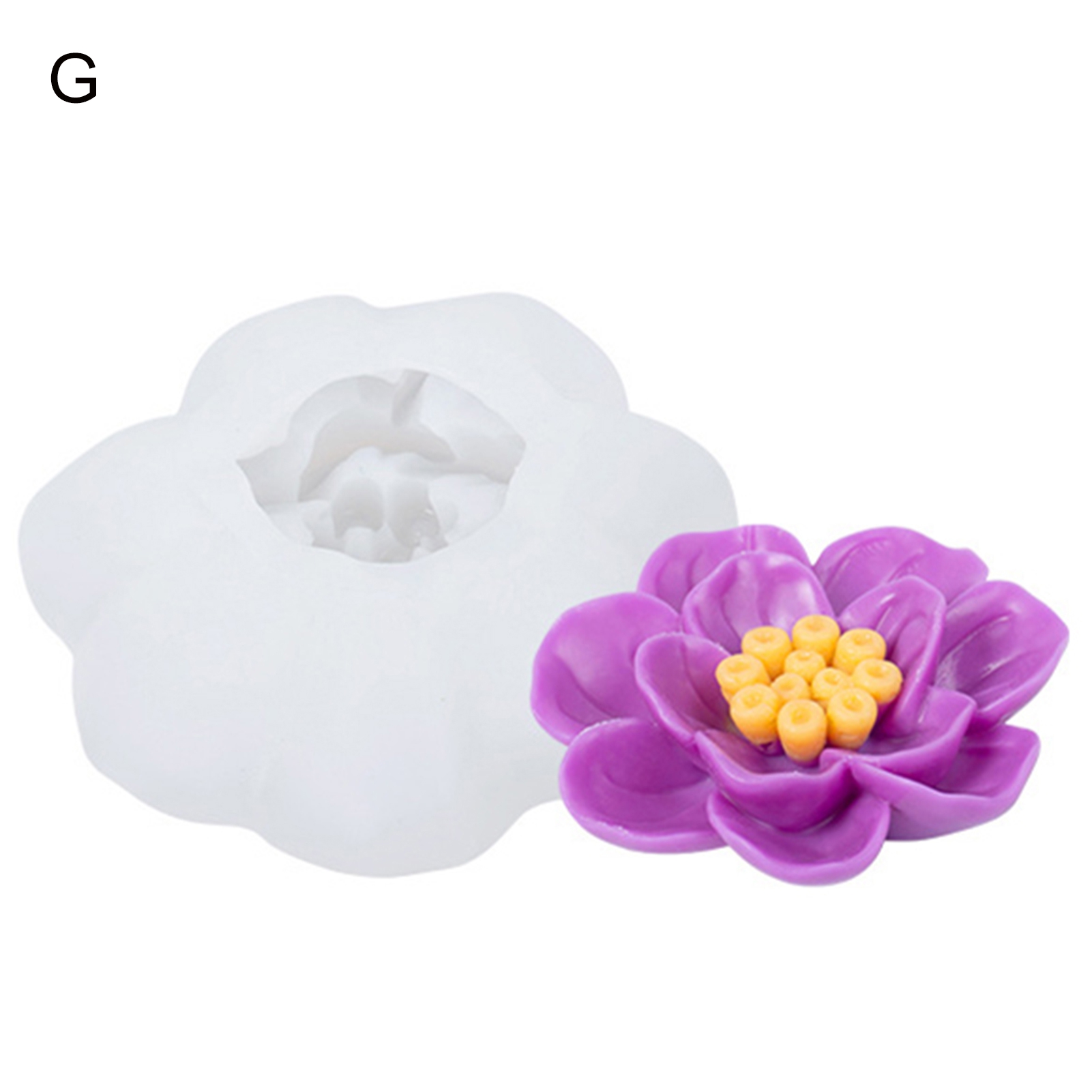 LINASHI Heat Resistant Candle Mold Silicone Candle Mold Flower Shape Good Detail Nonstick Easy