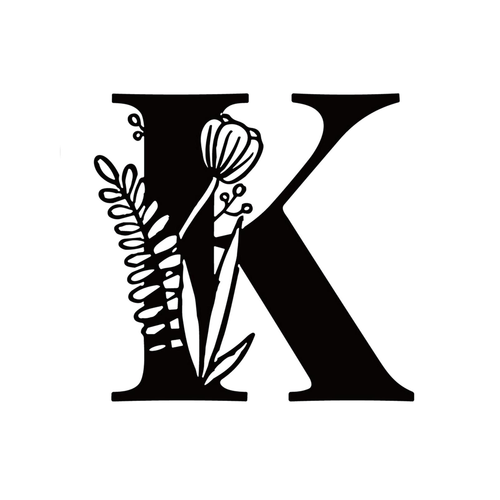 LINASHI Letter Wall Decoration Flower Letter Wall Decoration Black Iron