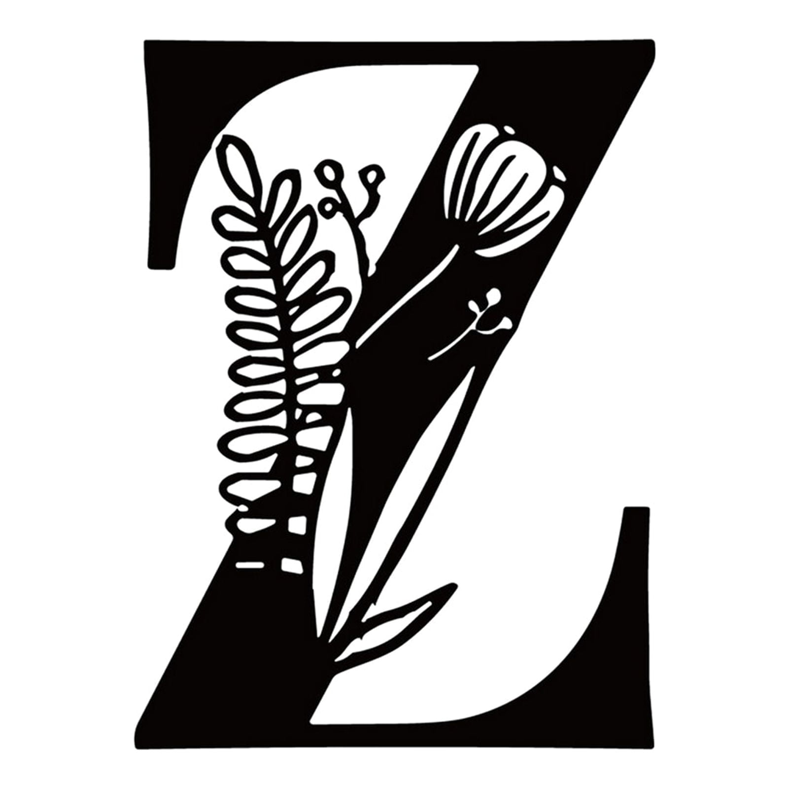 LINASHI Letter Wall Decoration Flower Letter Wall Decoration Black Iron