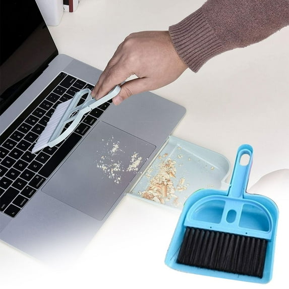 LINASHI Mini Dustpan Brush Set Desk Cleaner for Computer Keyboard Pet Cage Waste Cleaning Tool in Office Home Housework