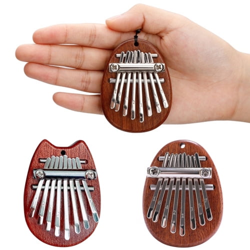 LINASHI Mini Kalimba 8 Keys Thumb Portable Piano Exquisite Finger Harp Musical Instrument Gift for Kids Adult Beginners