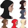 thumbnail image 1 of LINASHI Muslim Women Under Scarf Hat Cross Bonnet Hijab Islamic Head Wear Neck Cover Cap, 1 of 2