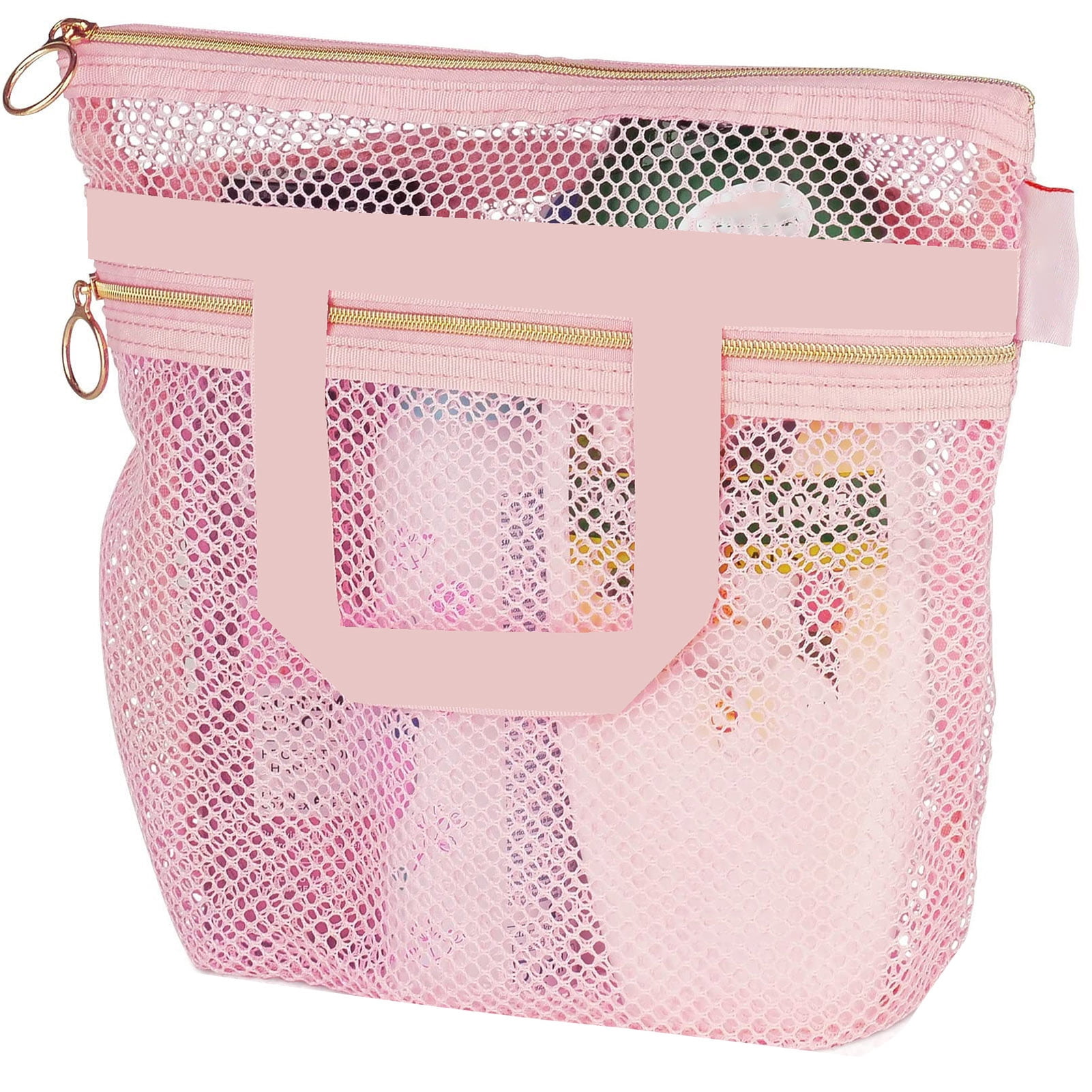 LINASHI Portable Shower Handbag Mesh Shower Handbag with Zipper Closure ...