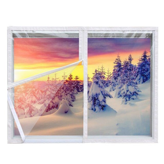 LINASHI Reusable Window Insulation Kit Winter Windproof Thermal Indoor