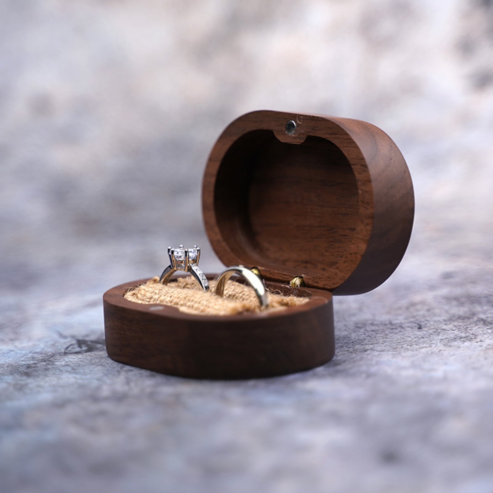 Wooden ring deals necklace