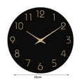 thumbnail image 1 of LINASHI Silent Wall Clock Wall Clock Silent Non-ticking Battery Operated Wooden Hanging Clock for Home Bathroom School Office Decor Battery Powered Wall Clock, 1 of 7
