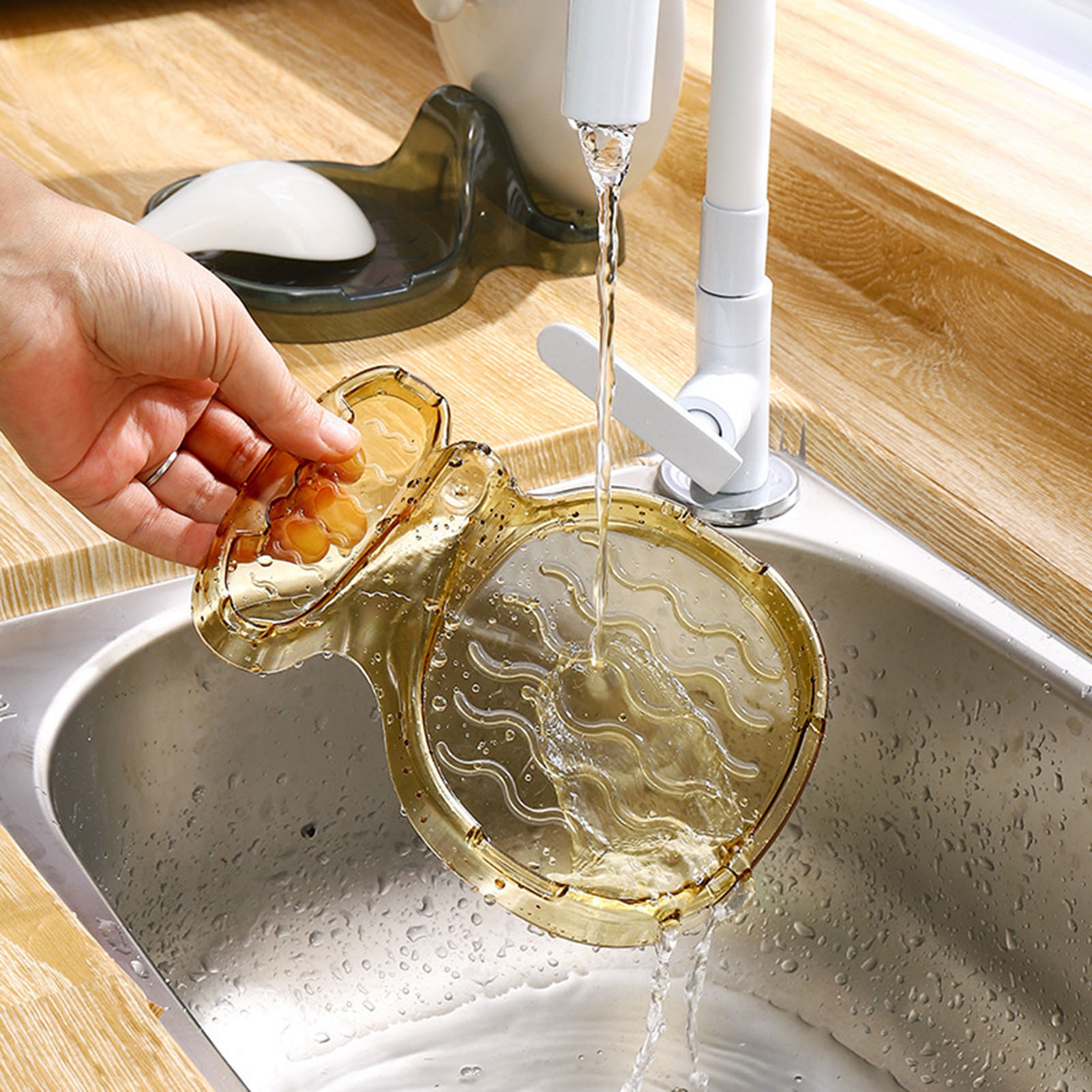 LINASHI Sink Bottom Pot Cover Holder Pot Lid Holder Stand with Sink