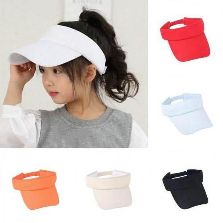 Kids Sun Visor Hat Wide Brim Summer UV Protection Beach Sport Cap