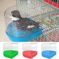 LINASHI Transparent Bird Bath Box Bird Cage Accessory Supplies Bathing