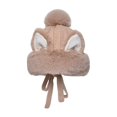 thumbnail image 1 of LINASHI Warm Cat Ear Hat Women Winter Cute Cat Ears Plush Hat Solid Color Ear Protection Knitting Hat Lace-up Keep Warm Headgear, 1 of 8