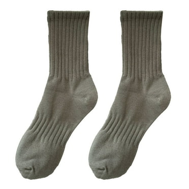 LINASHI Warm Socks 1 Pair Unisex Socks Pure Color Knitted Mid-tube Ankle Protection Soft High Elasticity Anti-slip Warm No Odor Sweat Absorption Adult Four