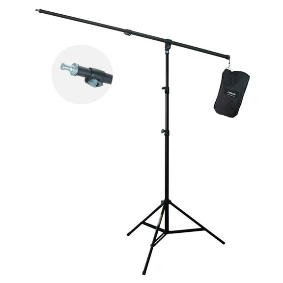 LINCO 2.5 to 5 (31.5in-58.3in) Adjustable Boom Arm 77" (6.5ft) Stand with Universal Tripod Clamp & Counterweight Bag Compatible with Softbox, Studio Light, Flash Strobe, Umbrella-LK378