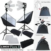 LINCO 2Pack Flora X Photo Studio Lighting Kit Photography Softbox Light-CK463