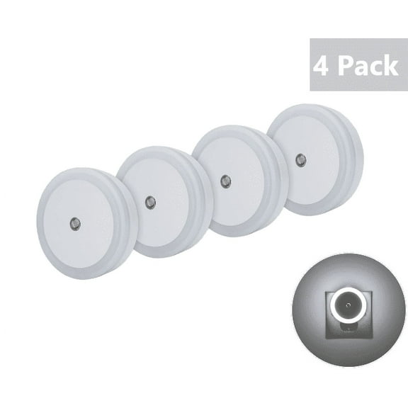 LINCO 4 Pack LED Night Light Plug In With Auto Sensor, Plug In Night Lights Wall Lamp-T002