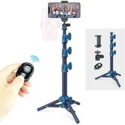 LINCO Adjustable Selfie Stick 40  Extendable Selfie Stick Tripod with Bluetooth Wireless Remote Shutter for iPhone Samsung GoPro Digital Camera-Blue