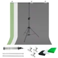 thumbnail image 1 of LINCO Backdrop Stand Background Support 2.2x2.6ft Green/White/Black Screen for Table Top Photo, 1 of 16