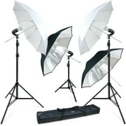 LINCO Photo Studio Lighting LED 2400 Lumens Umbrella Light Kit with Carrying Bag AM249