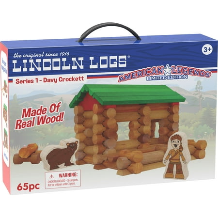 LINCOLN LOGS American Legends Davy Crockett - 65 All Wood Pieces - Exclusive