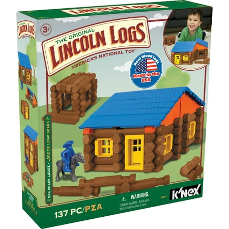 LINCOLN LOGS - Oak Creek Lodge - 137 Pieces - Ages 3 Preschool Education Toy