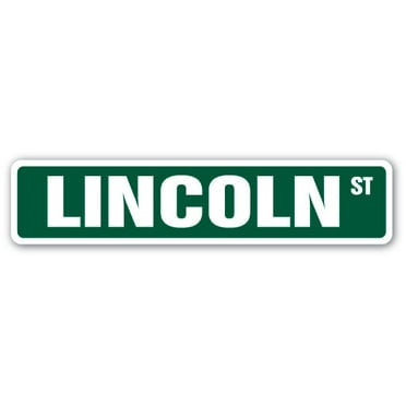 LINCOLN Street Sign Childrens Name Room Sign | Indoor/Outdoor |  36" Wide