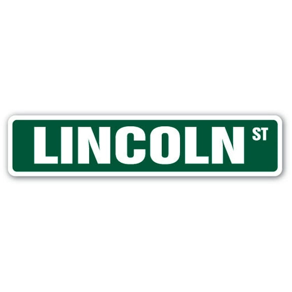 LINCOLN Street Sign Childrens Name Room Sign | Indoor/Outdoor |  36" Wide