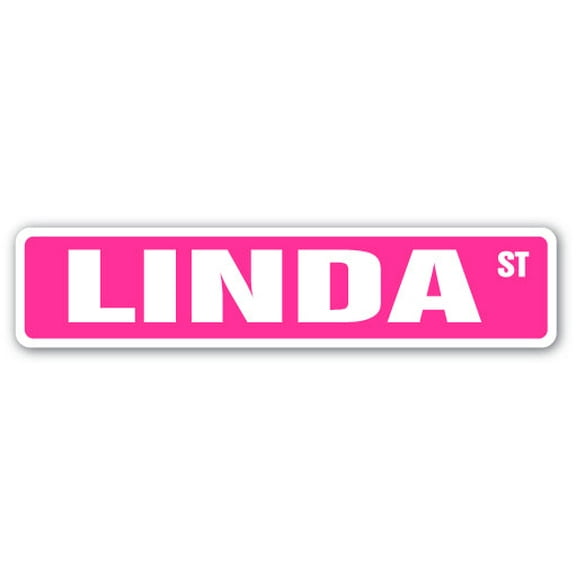 LINDA Street Sign Childrens Name Room Sign | Indoor/Outdoor |  36" Wide