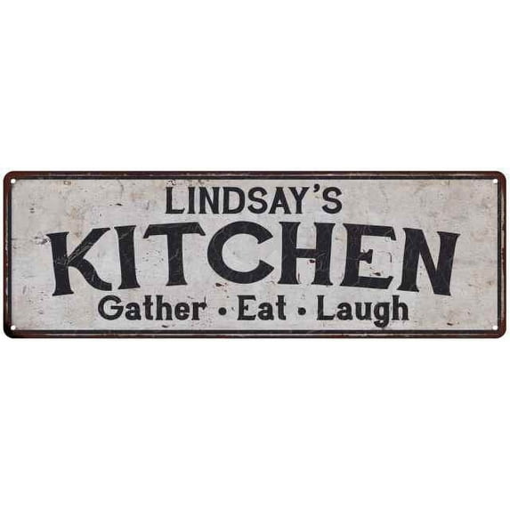 LINDSAY's Kitchen Gift Rustic Chic Decor Gift 6x18 Sign 206180051696