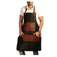 thumbnail image 1 of LINDSEY STREET Leather Apron with Pockets Leather Butchers Apron Bib Barista Baker Bartender BBQ Chef Barber Uniform, 1 of 5