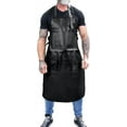 thumbnail image 1 of LINDSEY STREET Leather Apron with Pockets Leather Butchers Apron Bib Barista Baker Bartender BBQ Chef Barber Uniform, 1 of 6