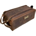 thumbnail image 1 of LINDSEY STREET Leather Toiletry Bag, Leather Dopp Kit, Mens Travel Kit, Men Shaving Bag, Gift for Men, 1 of 6