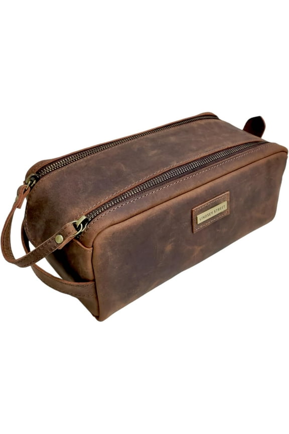 Leather Toiletry Bag, Leather Dopp Kit, Mens Travel Kit, Men Shaving Bag, Gift for Men
